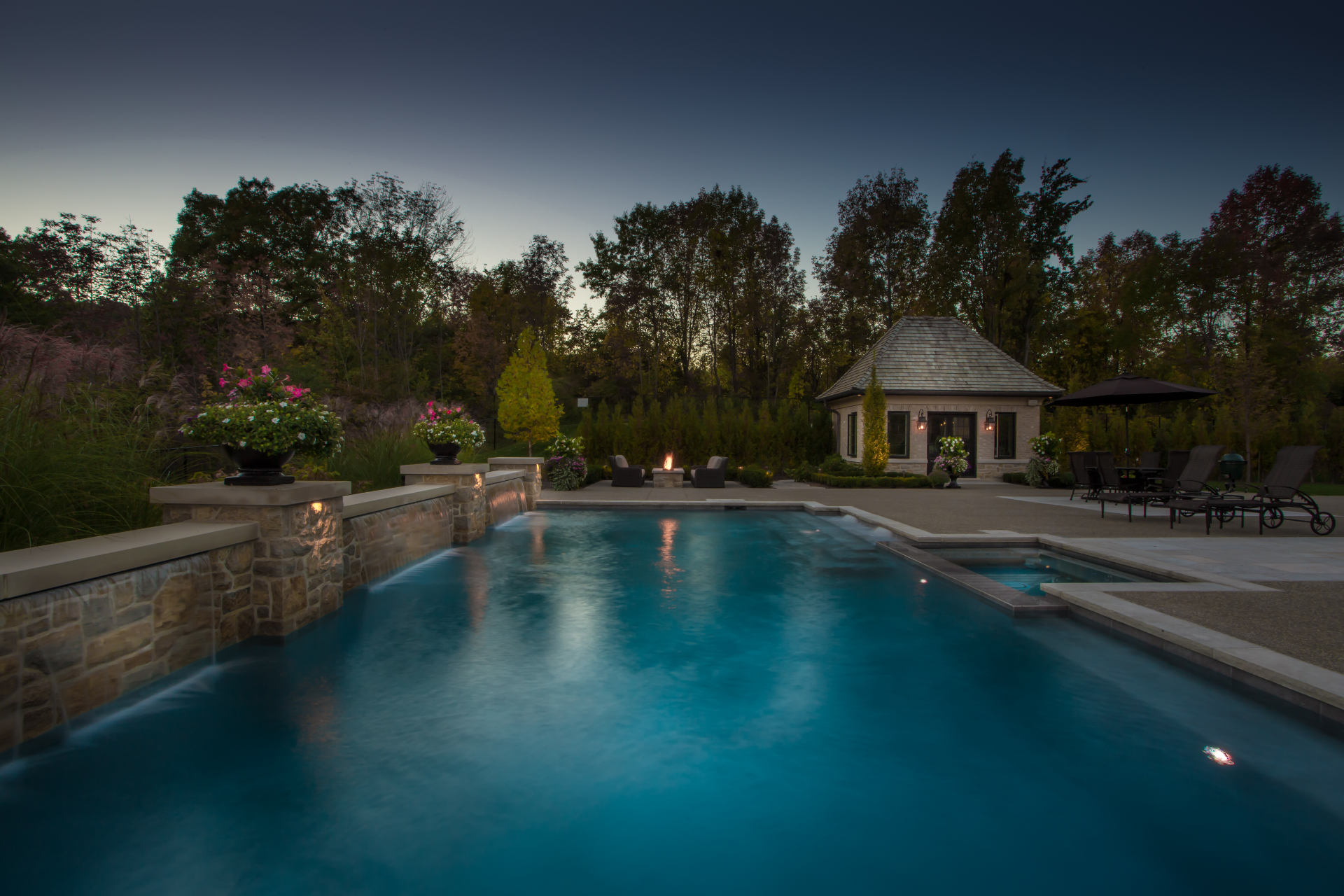 Modern Chateau — POOL AND POOLHOUSE
